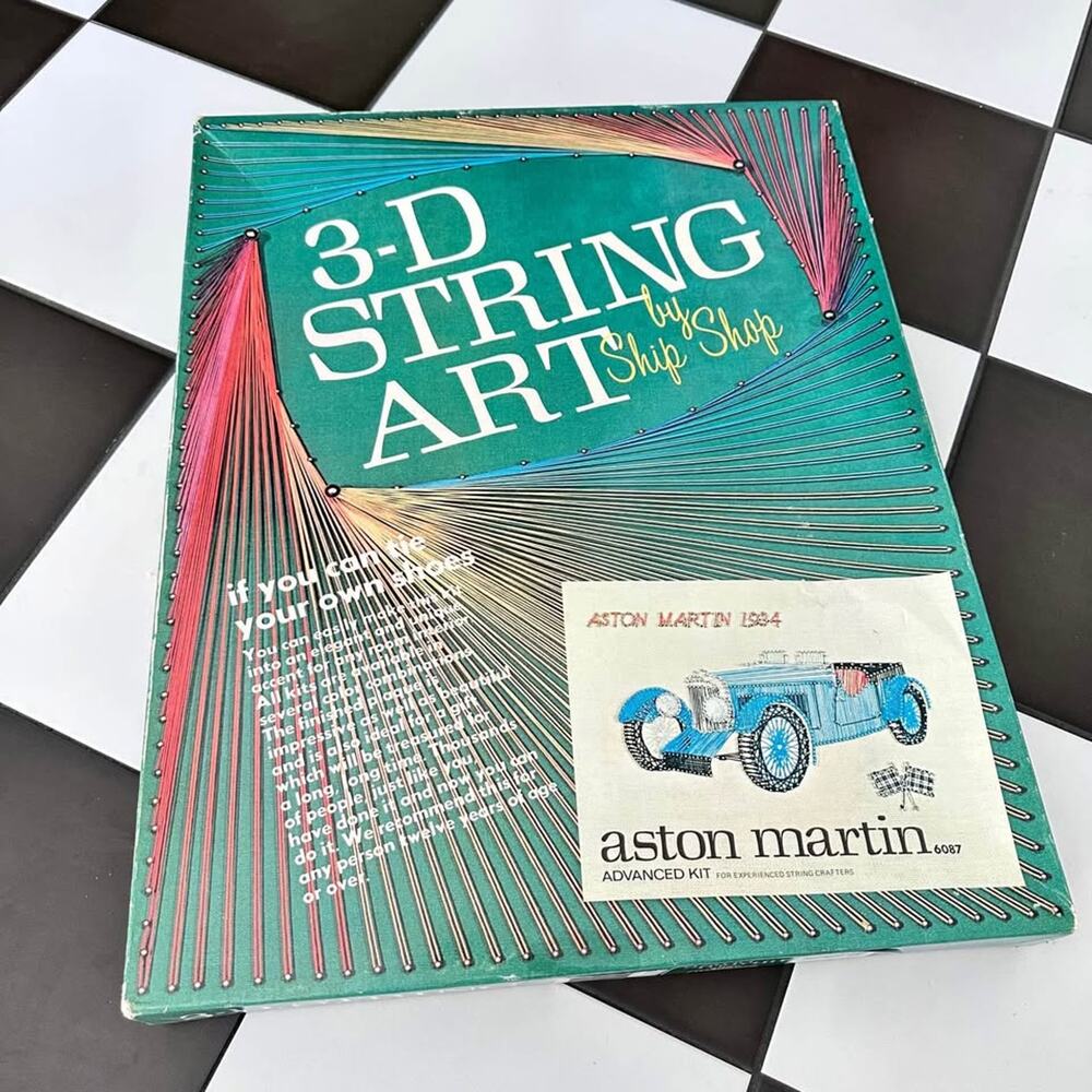 vintage 3-D String Art kit by Ship Shape Aston Martin design for experts - Picture 9 of 9